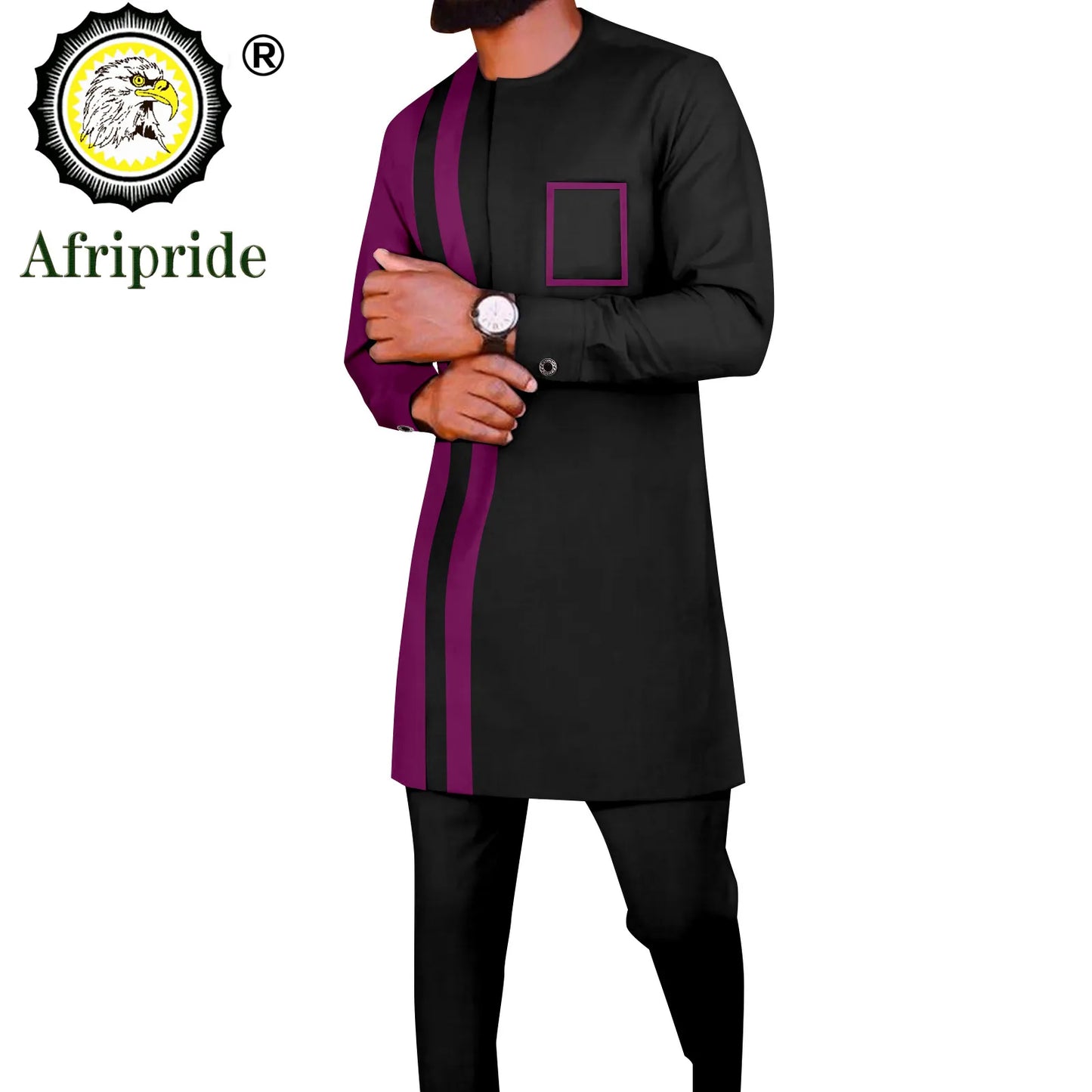 African Suits for Men Dashiki Shirts and Pants 2 Piece Set Tribal Outfits Ankara Attire Plus Size Tracksuit Pockets A2216094