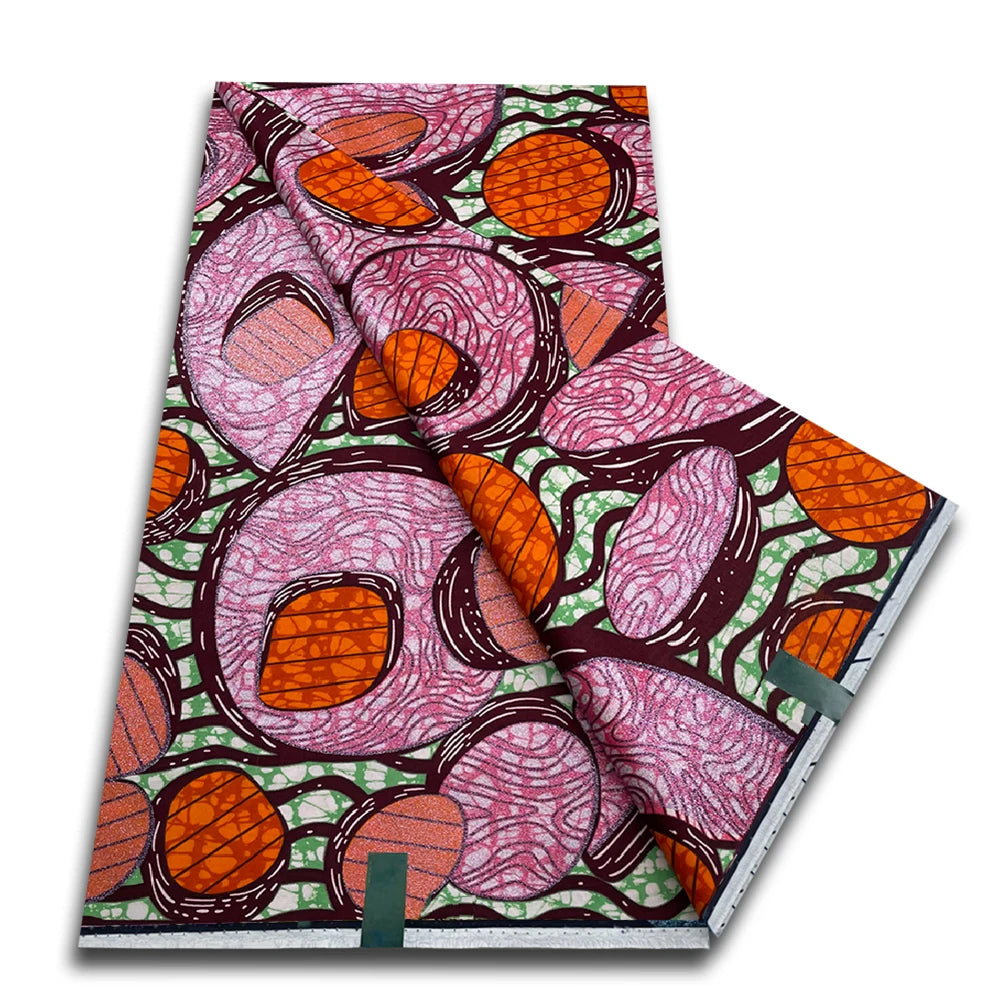 Grand Super 100% Cotton African Wax Fabric High Quality Wax Print Ankara Fabric For Sewing 6yards Women Fabric VL-40