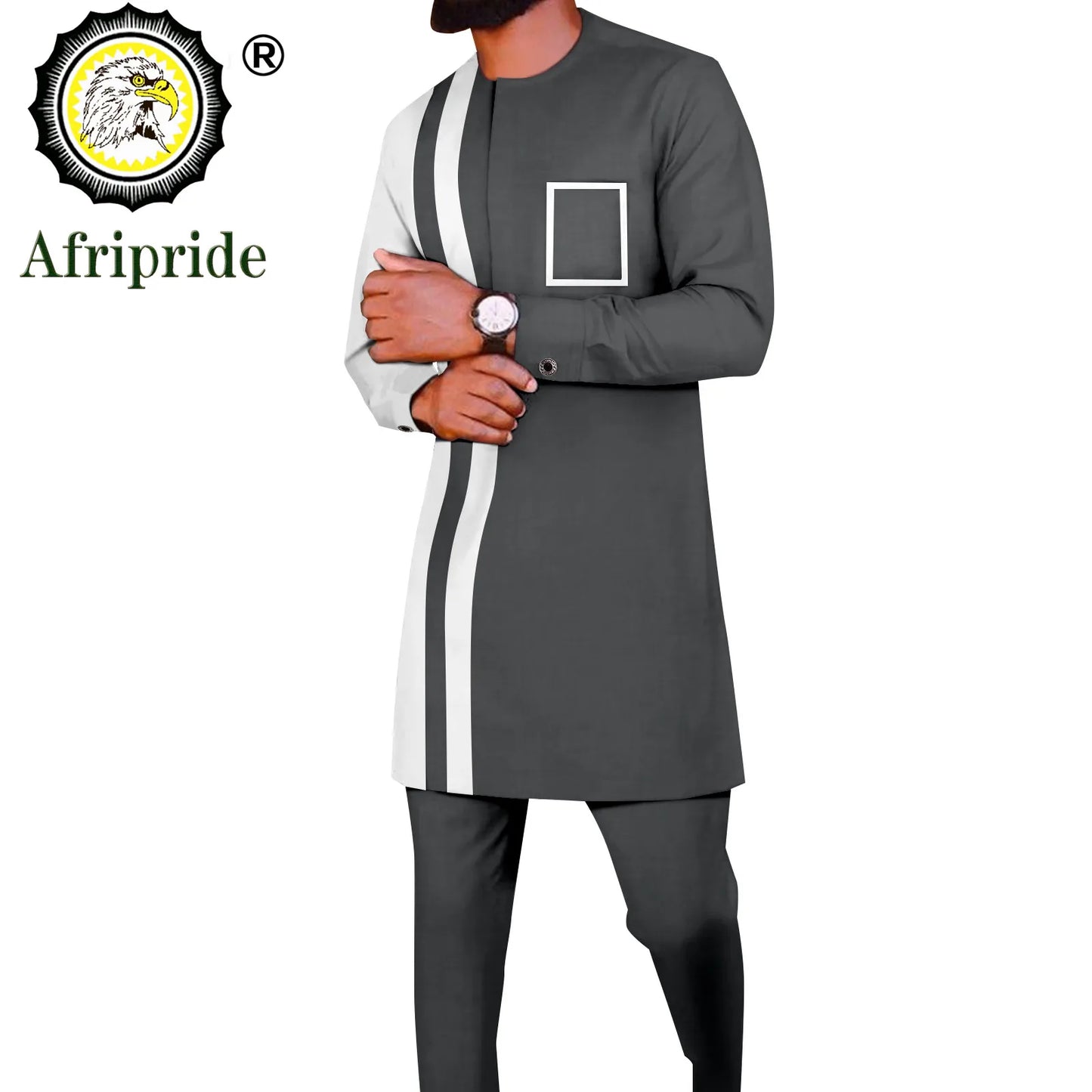 African Suits for Men Dashiki Shirts and Pants 2 Piece Set Tribal Outfits Ankara Attire Plus Size Tracksuit Pockets A2216094