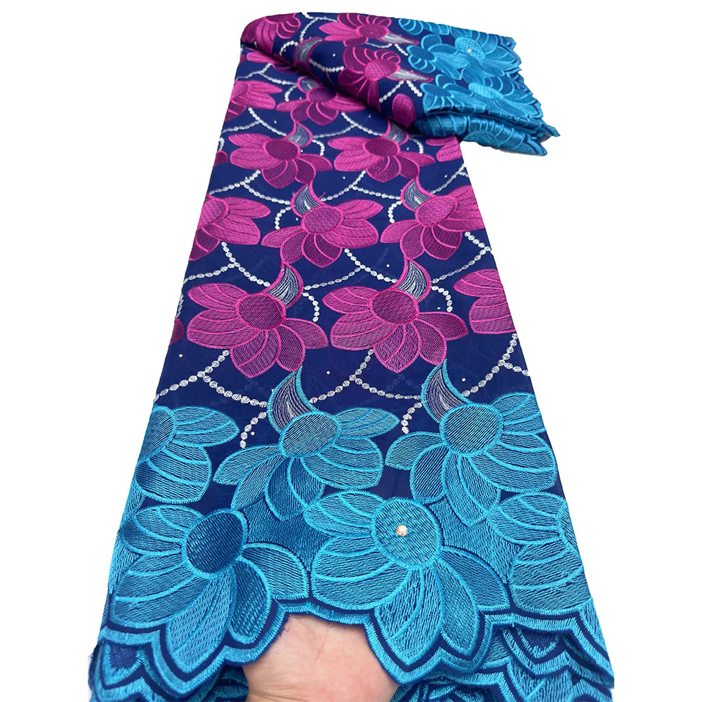 Africa Swiss Voile Lace In Switzerland Embroidered Cotton African Lace Fabric High Quality For Women Wedding Party Dress