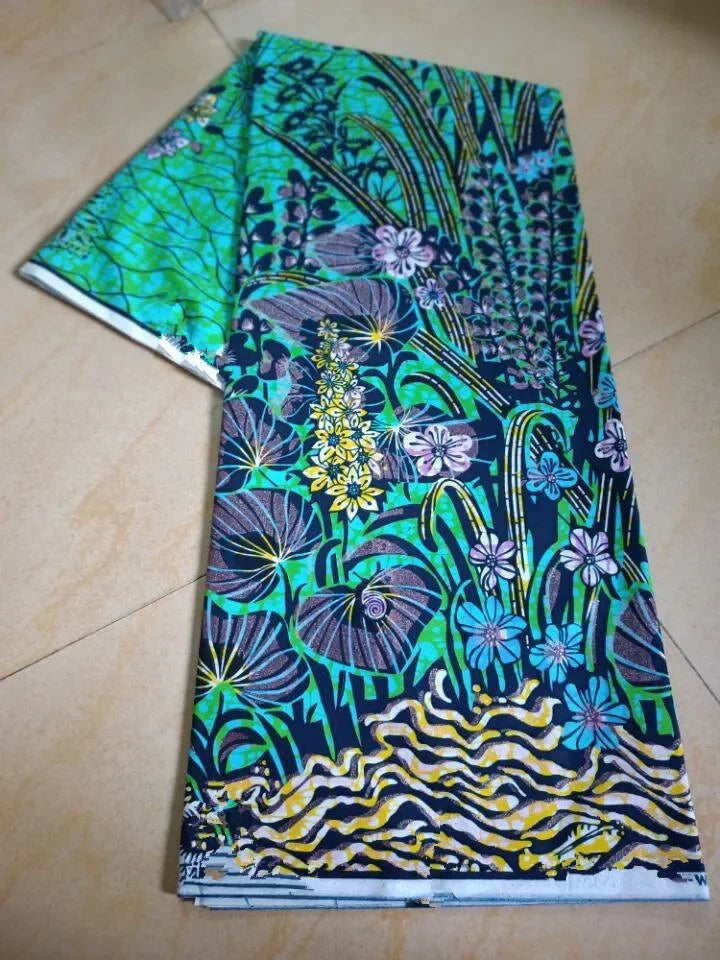 Most Popular Guaranteed Veritable African Real Wax Fabric High Quality 100% Cotton Ankara Wax Pagne Nigeria Women Style Dress
