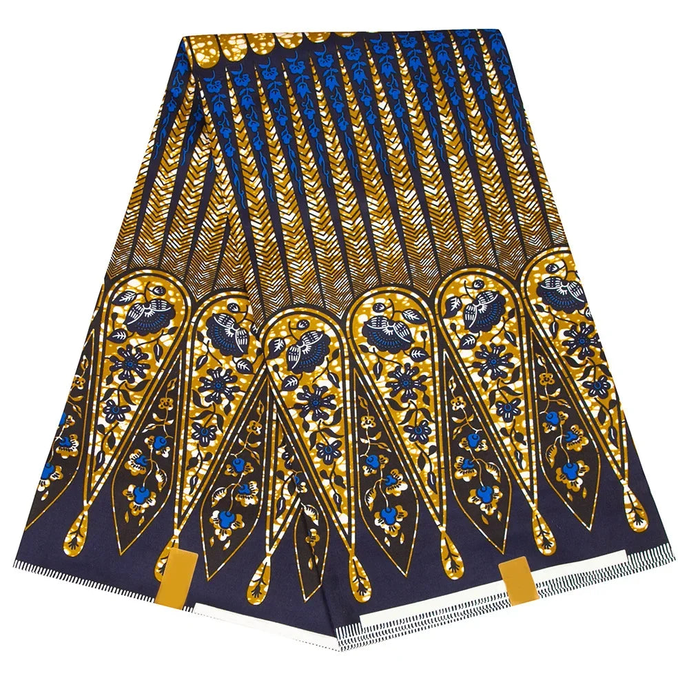 Nigerian Ankara African Polyester Material Wax Fabric Newest Ghana Print Tissu Textile Material For Women DIY Dresses Sew