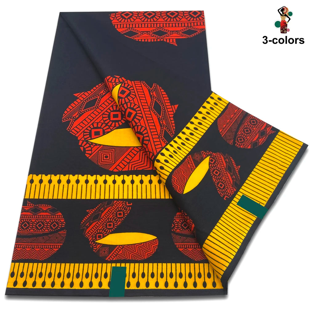 New Fashion African Wax Print Fabric 100% Cotton Ghana Nigeria Style High Quality Party Dress Real Ankara Wax Fabric Ghana