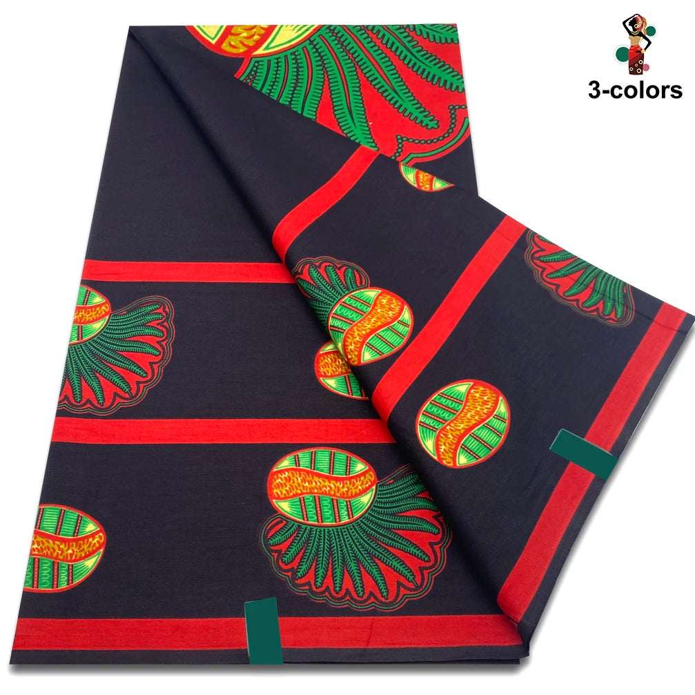 New Fashion African Wax Print Fabric 100% Cotton Ghana Nigeria Style High Quality Party Dress Real Ankara Wax Fabric Ghana