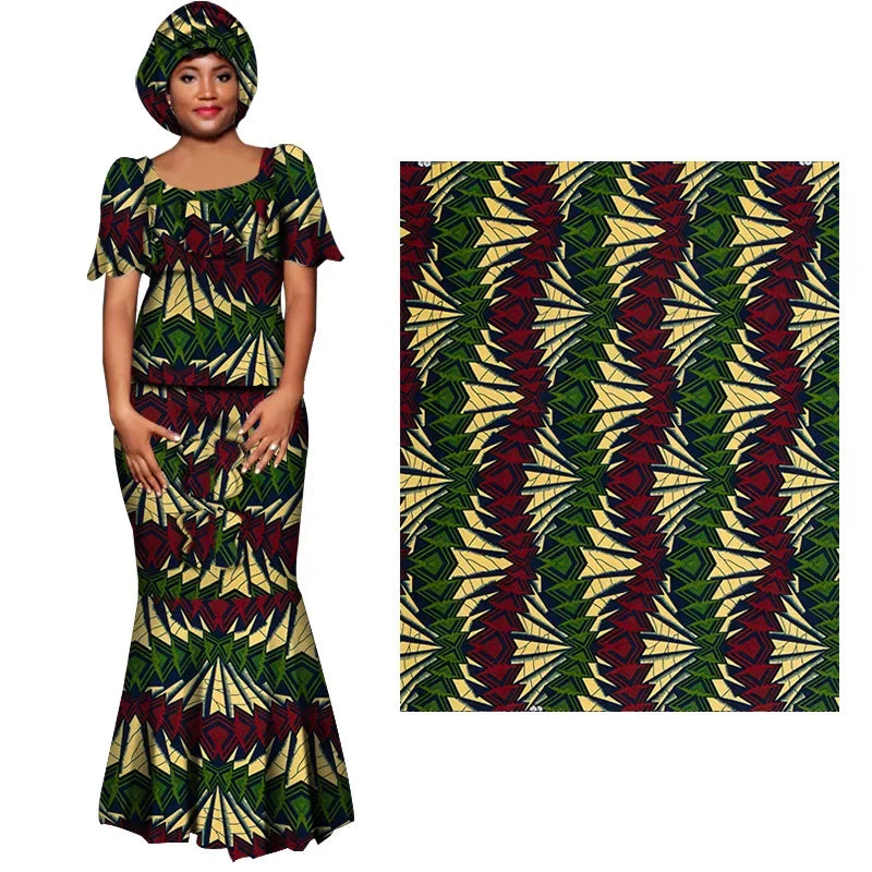 Africain Ankara Batik Wax Fabric Fashion Printed Colorful Fabric Sewing Dress Tissu DIY 100% Cotton Quality