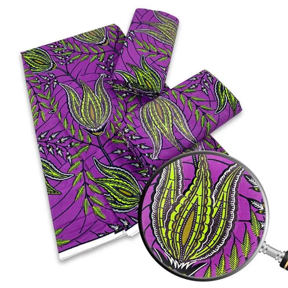 Grand Super 100% Cotton African Wax Fabric High Quality Wax Print Ankara Fabric For Sewing 6yards Women Fabric VL-40