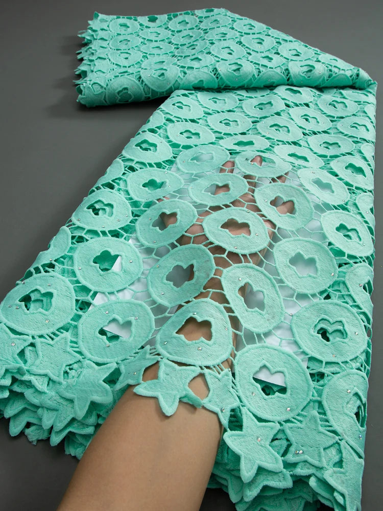 Pure White Bridal Lace Fabric African Guipure Lace Dress Women High Quality Elegant Lace Sewing Material For Wedding TY3281