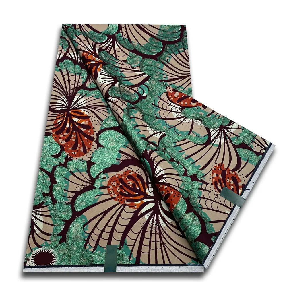 Grand Super 100% Cotton African Wax Fabric High Quality Wax Print Ankara Fabric For Sewing 6yards Women Fabric VL-40
