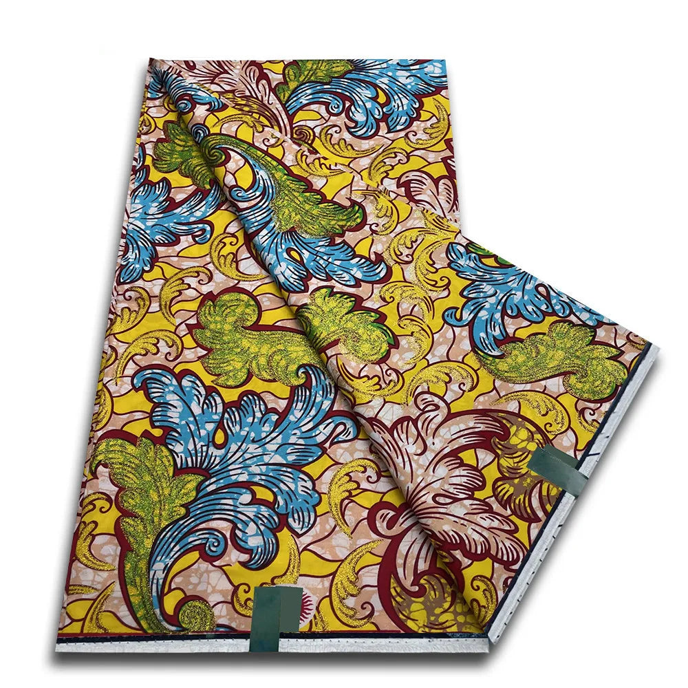 Grand Super 100% Cotton African Wax Fabric High Quality Wax Print Ankara Fabric For Sewing 6yards Women Fabric VL-40