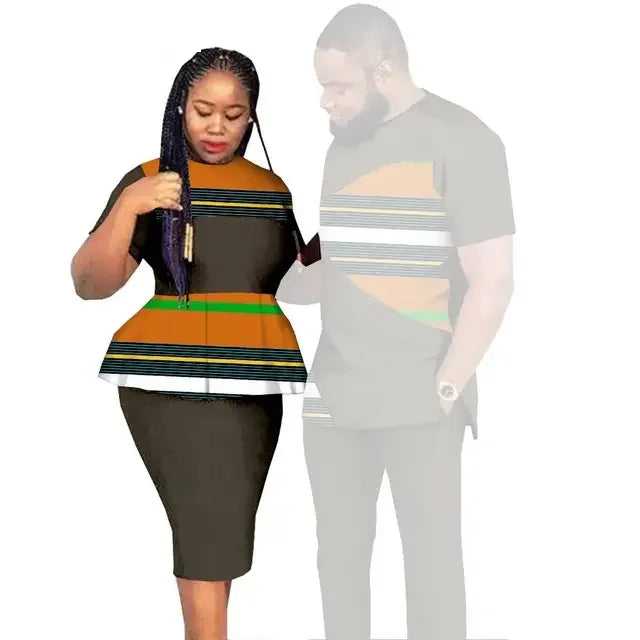 African Couples Clothing Women Outfits African Clothes for Couples Women Wear Wedding Party Ankara Match Men 2 Pieces Pants Sets