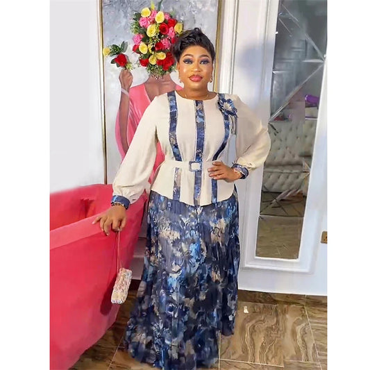Elegant African Dresses for Women 2025 New Summer Print Wedding Party Dress Dashiki Ankara Office Lady Outfits Africa Clothing