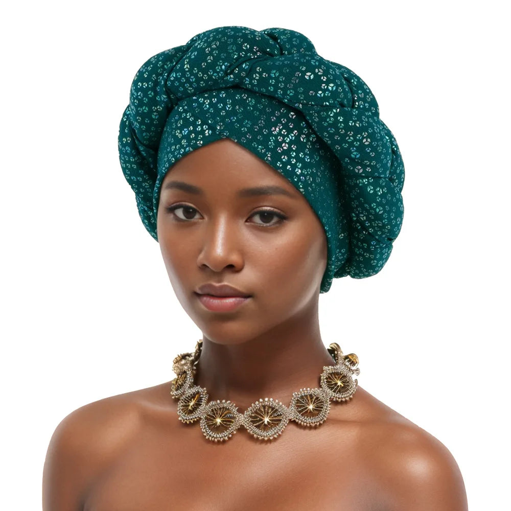 African Gele Aso Oke Gele Already Made Auto Gele Aso Headtie Braids Nigerian Turban Cap Women Hijab Wrap Wedding Bonnet Hat Head