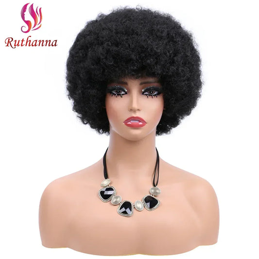 Afro Wigs For Women Short 70s Kinky Curly Wigs Bouncy And Soft Natural Looking Fluffy Explosive Head Wig For Party And Daily Use