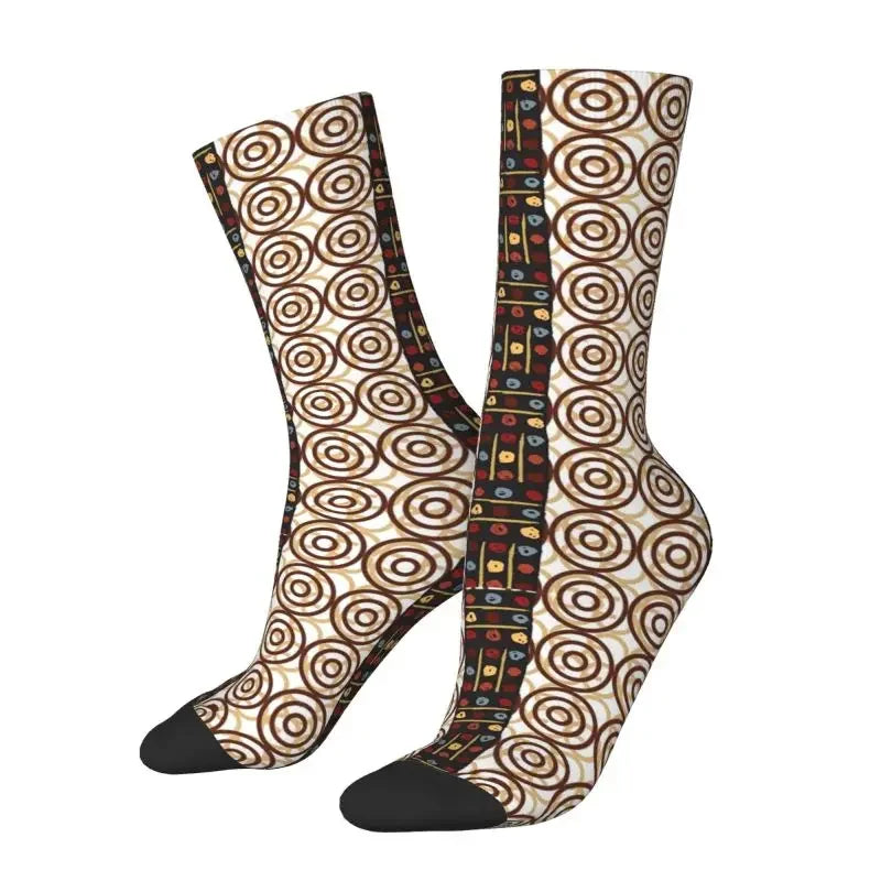 Kitenge Ankara Dress Socks Mens Womens Warm Fashion Novelty African Tribal Ethnic Art Patterns Crew Socks
