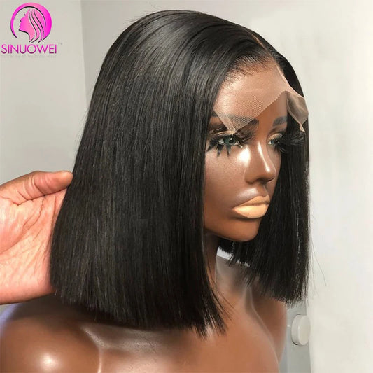 Bone Straight Bob Wig Human Hair 5x5 Lace Closure Wigs Human Hair Pre Plucked 180% Density Short Straight Bob Wigs for Women