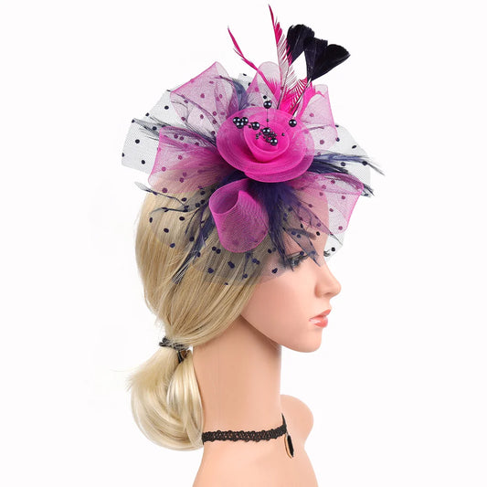 Guest Tea Party Hat Retro Decor Headpiece Bride Headdress Banquet Bridal Hair Accessories for Women