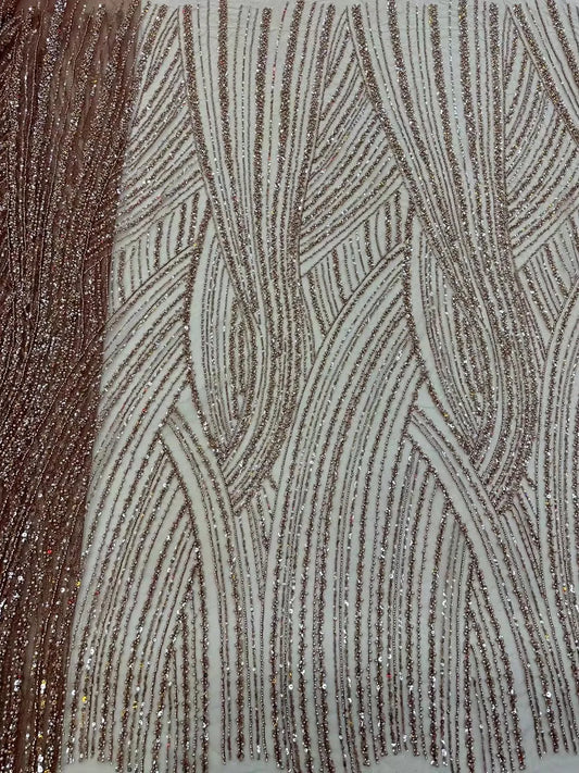Luxurious African Groom Sequins Lace Fabric High Quality 2023 French Embroidery Heavy Beaded For Nigerian Wedding Party Dress