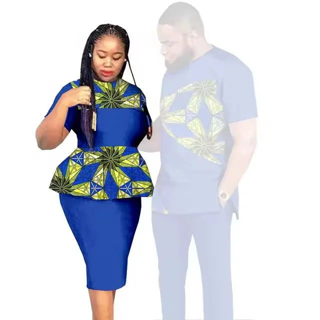 African Couples Clothing Women Outfits African Clothes for Couples Women Wear Wedding Party Ankara Match Men 2 Pieces Pants Sets