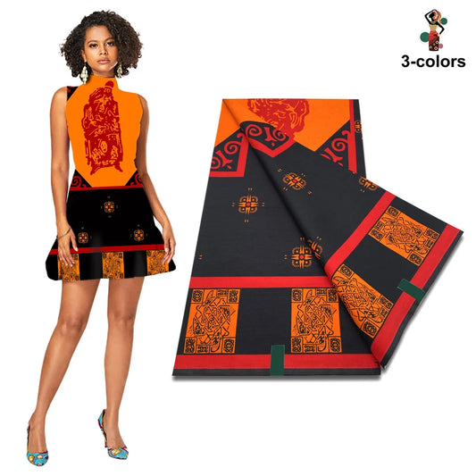 New Fashion African Wax Print Fabric 100% Cotton Ghana Nigeria Style High Quality Party Dress Real Ankara Wax Fabric Ghana
