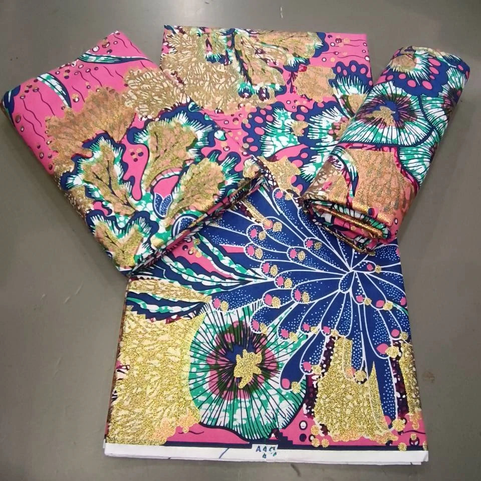 Most Popular Guaranteed Veritable African Real Wax Fabric High Quality 100% Cotton Ankara Wax Pagne Nigeria Women Style Dress