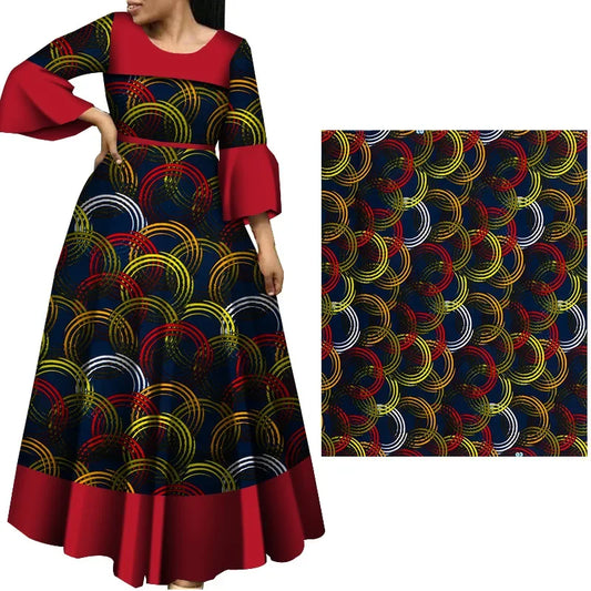 Africain Ankara Batik Wax Fabric Fashion Printed Colorful Fabric Sewing Dress Tissu  DIY   100% Cotton Quality