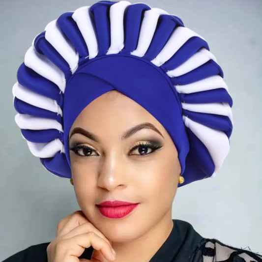 Turbans for Women African Head Wraps Auto Gele Aso Oke Headties Muslim Hijab Hat Scarf Cap Already Made Bonnet Headpiece Nigeria
