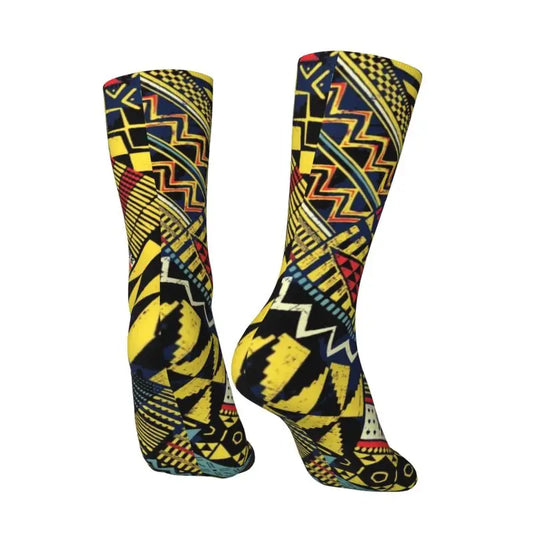 Patchwork Kitenge Ankara Nigeria Dress Socks Mens Womens Warm Fashion African style Design Print Crew Socks
