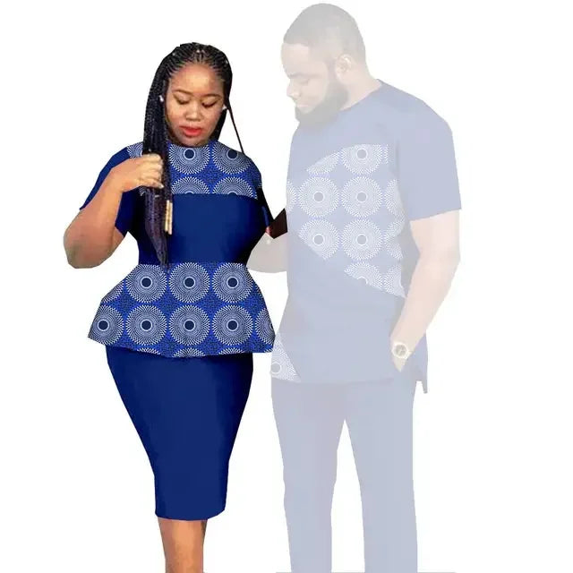 African Couples Clothing Women Outfits African Clothes for Couples Women Wear Wedding Party Ankara Match Men 2 Pieces Pants Sets