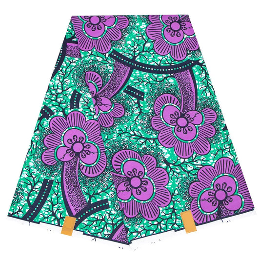 6Yards Africa Fabric Ankara Polyester Sewing Fabric Dubai Middle East Light Colour Material for Women Party Dress