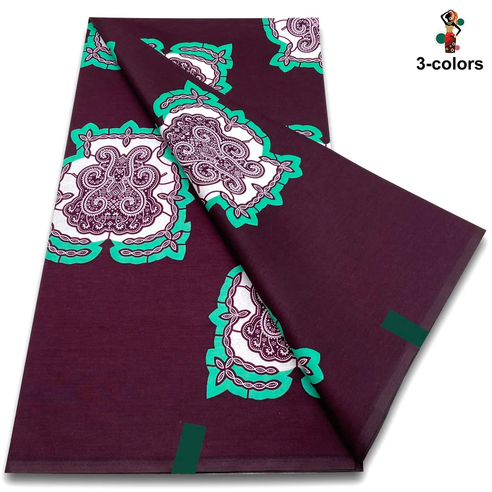 New Fashion African Wax Print Fabric 100% Cotton Ghana Nigeria Style High Quality Party Dress Real Ankara Wax Fabric Ghana