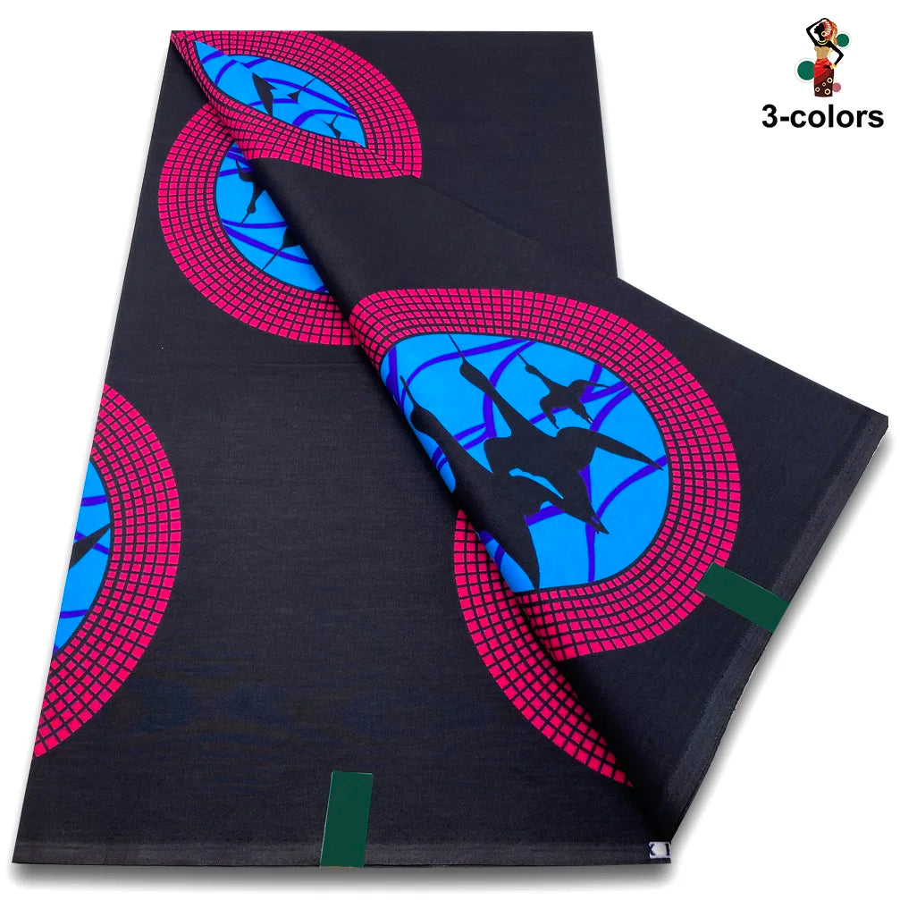 New Fashion African Wax Print Fabric 100% Cotton Ghana Nigeria Style High Quality Party Dress Real Ankara Wax Fabric Ghana