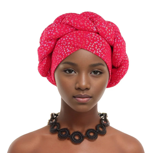 African Gele Aso Oke Gele Already Made Auto Gele Aso Headtie Braids Nigerian Turban Cap Women Hijab Wrap Wedding Bonnet Hat Head