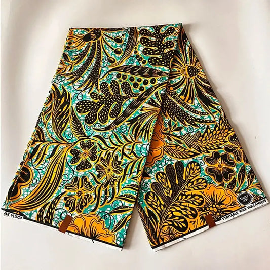 Ankara African cotton wax prints fabric real wax high quality 6 yards African fabric for dresses