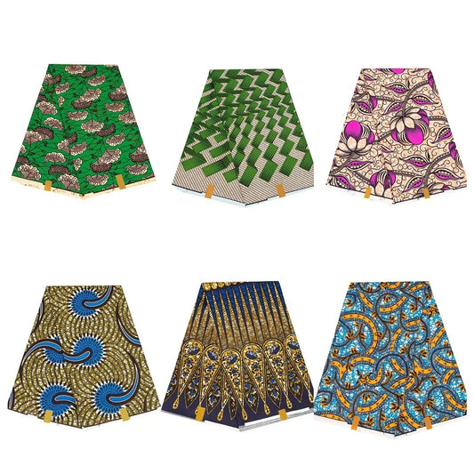Nigerian Ankara African Polyester Material Wax Fabric Newest Ghana Print Tissu Textile Material For Women DIY Dresses Sew